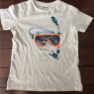 Mayoral boys white hologram scuba mask Crew Neck T-Shirt